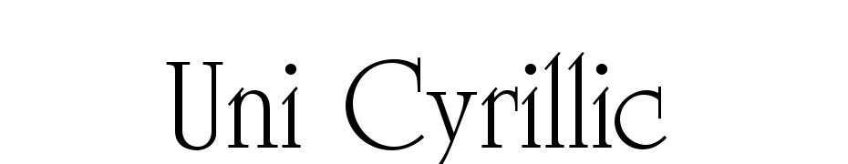 Uni Cyrillic Yazı tipi ücretsiz indir